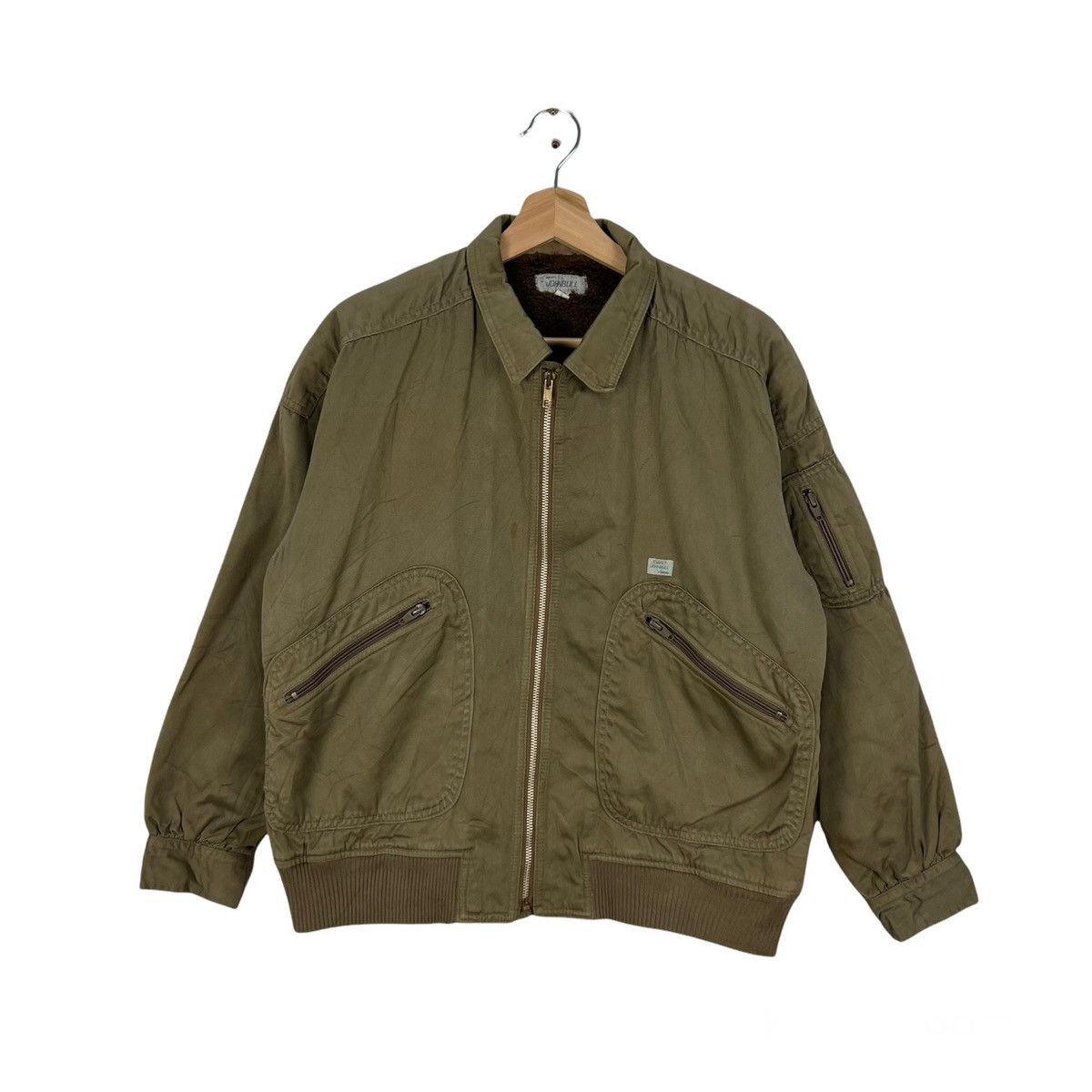 Japanese Brand VINTAGE BOMBER HIKORY JACKET MEN’S JOHNBULL CLUB Size US S / EU 44-46 / 1 - 1 Thumbnail