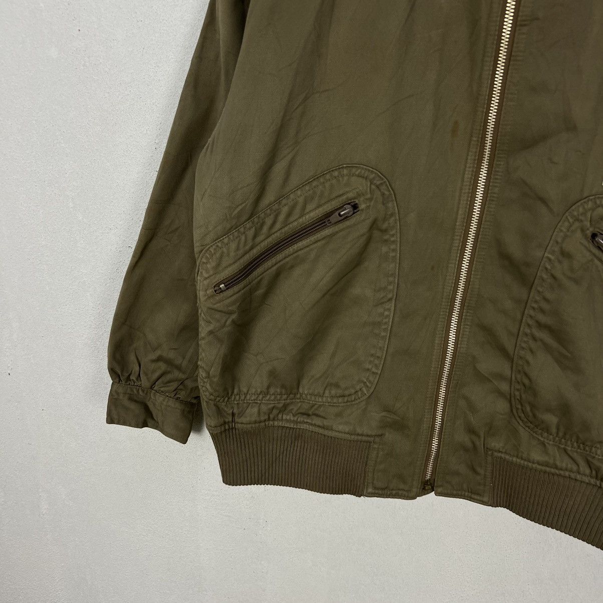 Japanese Brand VINTAGE BOMBER HIKORY JACKET MEN’S JOHNBULL CLUB Size US S / EU 44-46 / 1 - 4 Thumbnail
