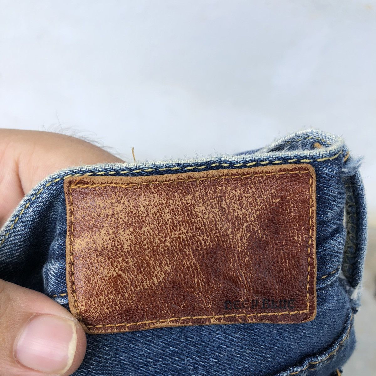 Blue Blue Japan DEEP BLUE BY BLUE BLUE JAPAN DISTRESSED DENIM Size US 30 / EU 46 - 10 Thumbnail