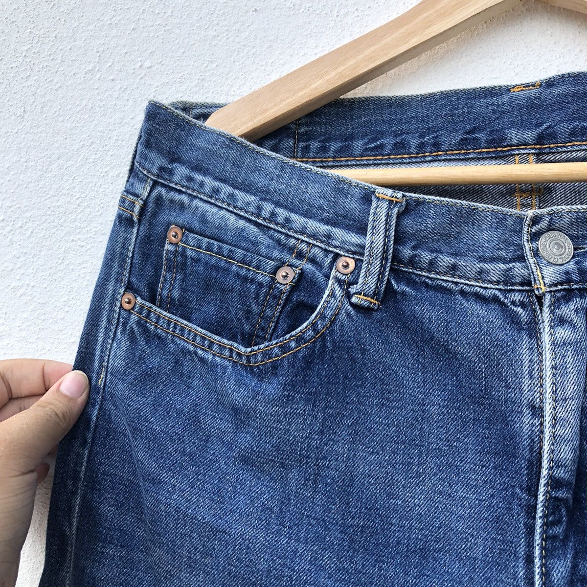 Blue Blue Japan DEEP BLUE BY BLUE BLUE JAPAN DISTRESSED DENIM Size US 30 / EU 46 - 7 Thumbnail