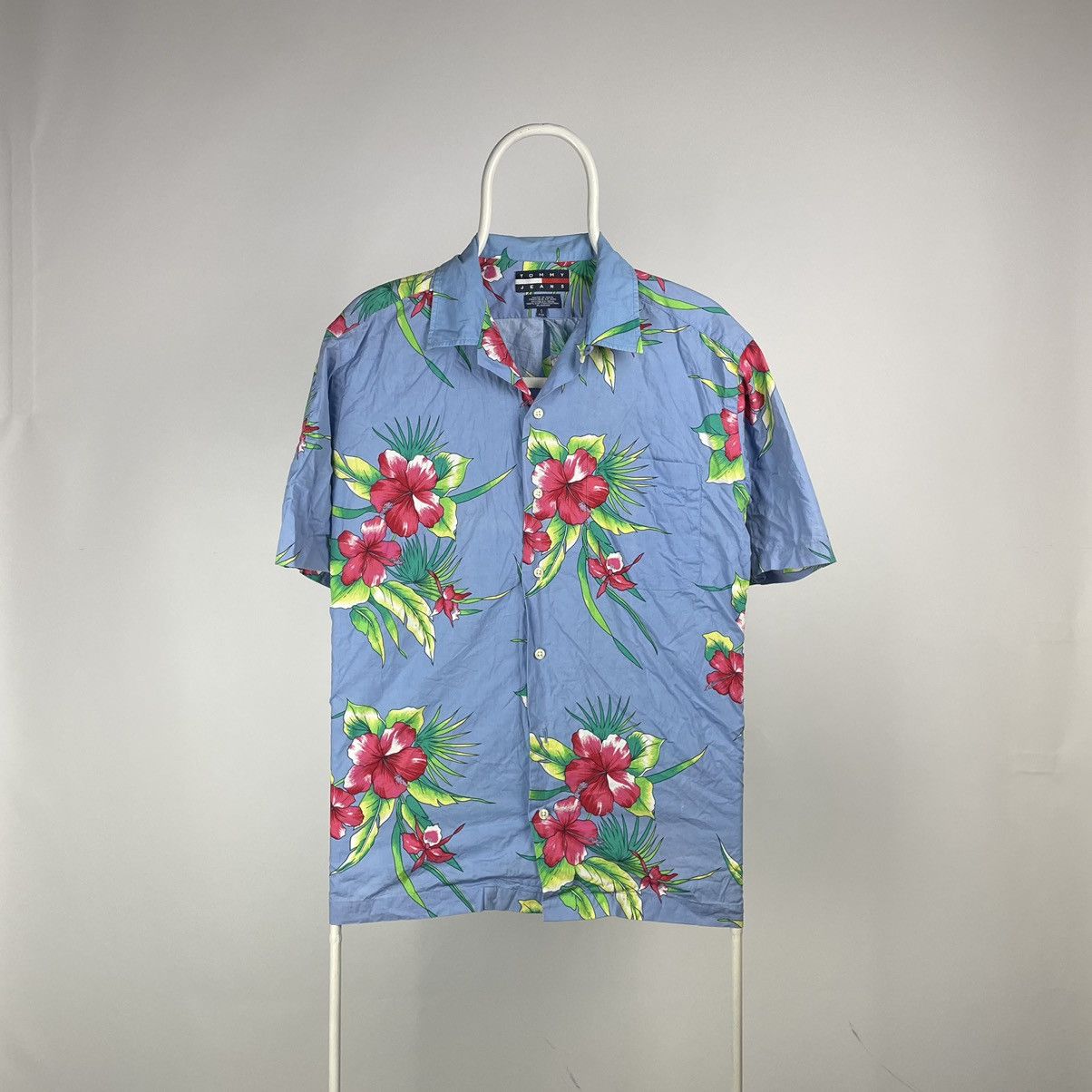 Tommy Hilfiger Tommy jeans shirt hawaii style size Small Size US S / EU 44-46 / 1 - 1 Thumbnail
