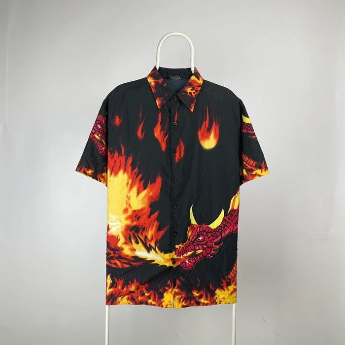 Japanese Brand Japanese shirt Hawaii shirt band tee size medium flames Size US M / EU 48-50 / 2 - 1 Thumbnail