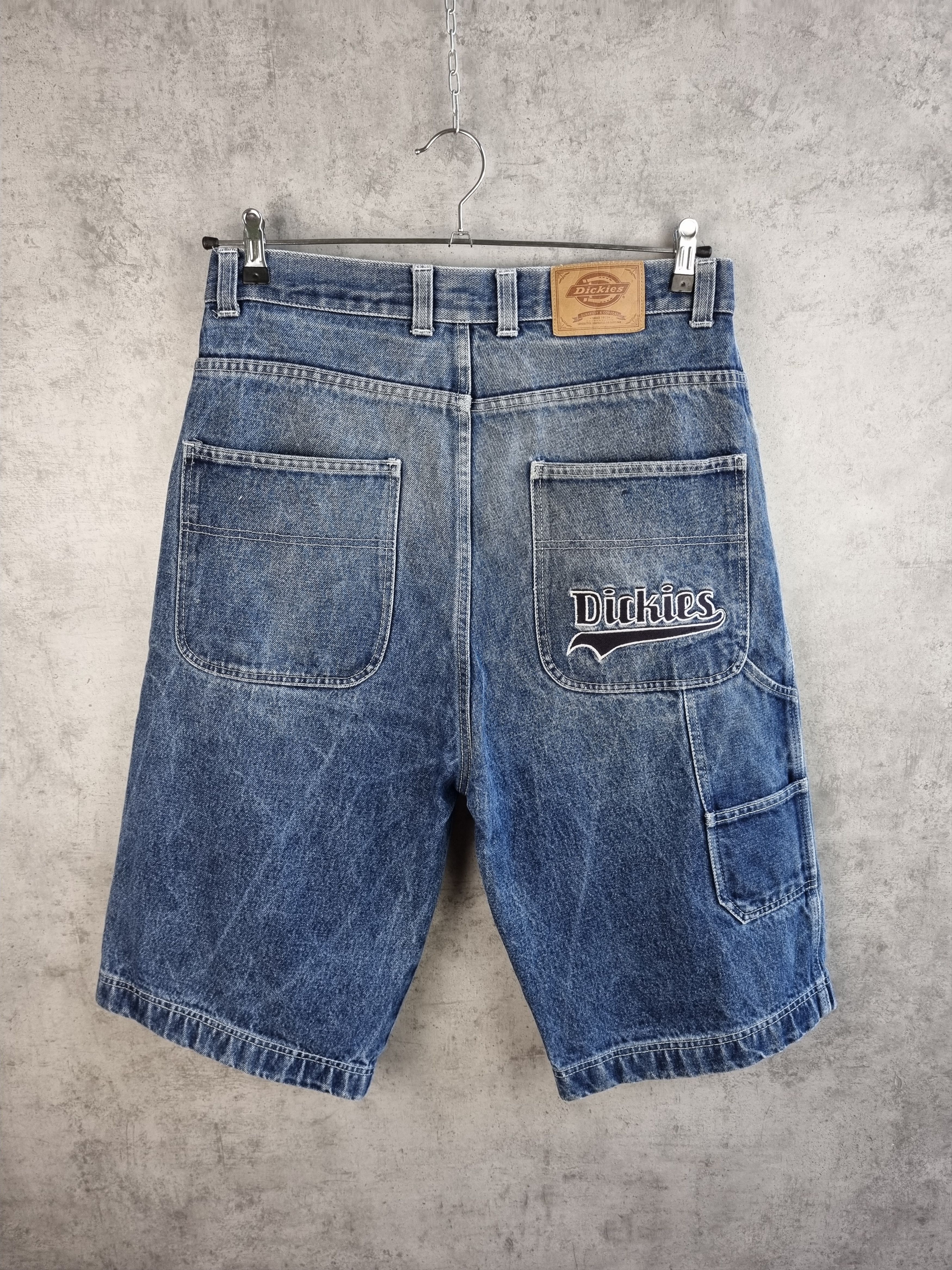 Rare 90s DICKIES Embroidery Vintage Carpenter Denim Shorts