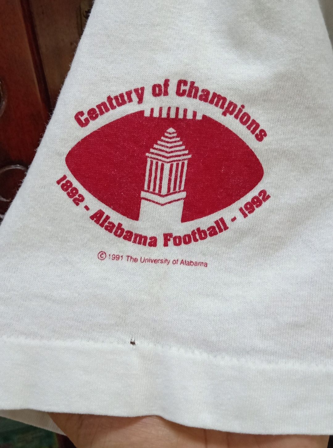 NFL × Vintage Vintage 90s Alabama Football : Century of Champions T-shirt Size US XL / EU 56 / 4 - 2 Thumbnail