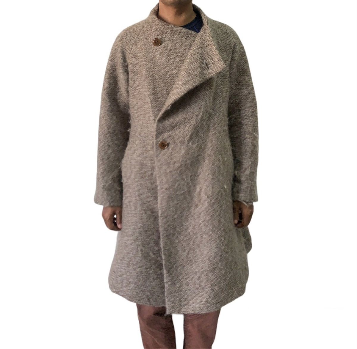 Issey Miyake Vtg Plantation by Issey Miyake Wool Hairy Like Coat Jacket Size US M / EU 48-50 / 2 - 3 Thumbnail