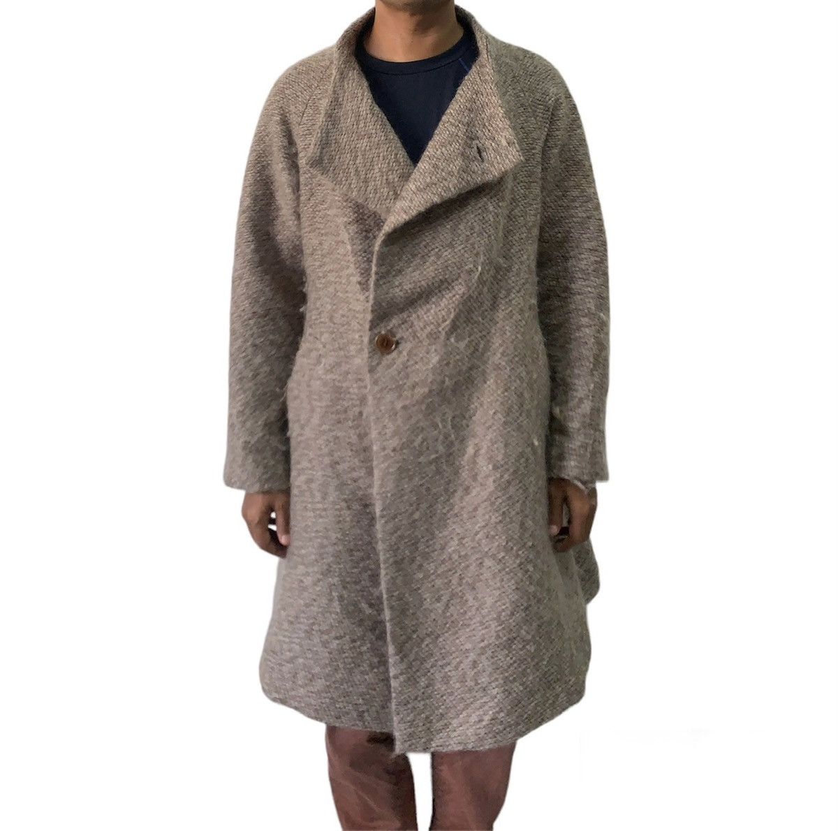 Issey Miyake Vtg Plantation by Issey Miyake Wool Hairy Like Coat Jacket Size US M / EU 48-50 / 2 - 2 Thumbnail