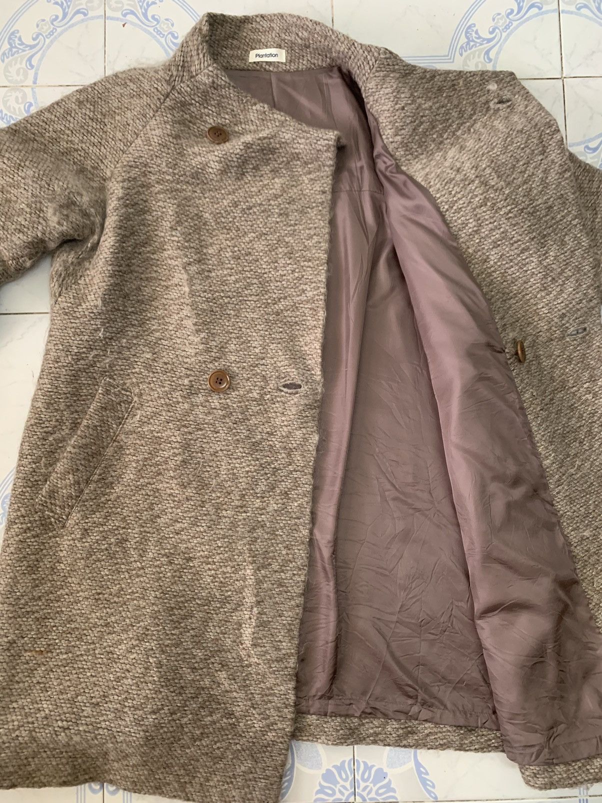Issey Miyake Vtg Plantation by Issey Miyake Wool Hairy Like Coat Jacket Size US M / EU 48-50 / 2 - 21 Thumbnail
