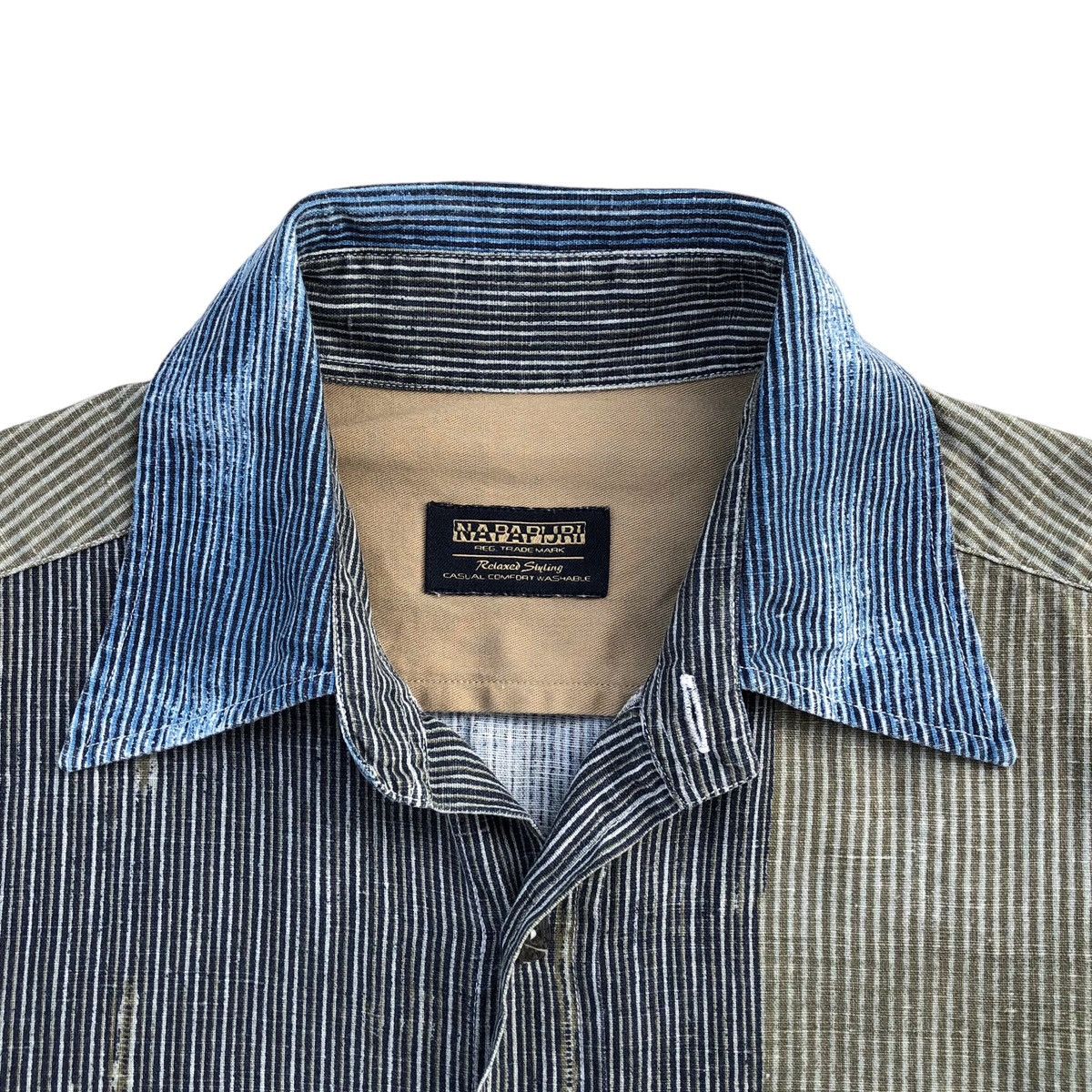 Napapijri Napapijri Casual Striped Wash Denim Shirt Size US M / EU 48-50 / 2 - 8 Thumbnail