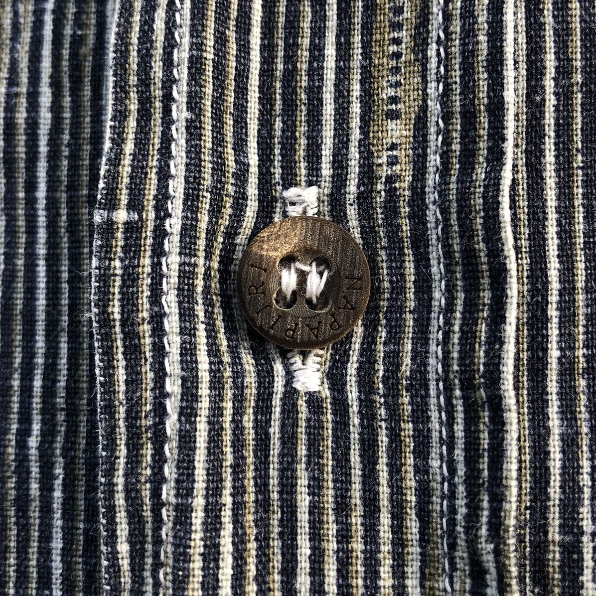 Napapijri Napapijri Casual Striped Wash Denim Shirt Size US M / EU 48-50 / 2 - 14 Thumbnail
