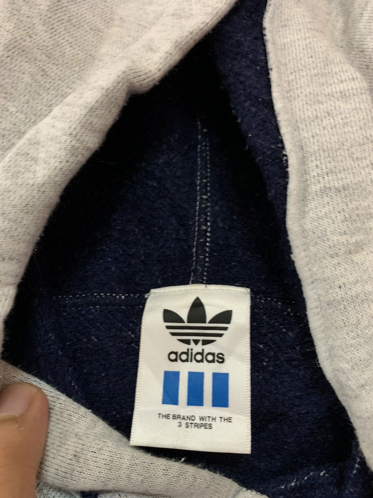 Adidas Vintage 80s Adidas Trefoil Big Logo Painter Hoodie Size US L / EU 52-54 / 3 - 4 Thumbnail