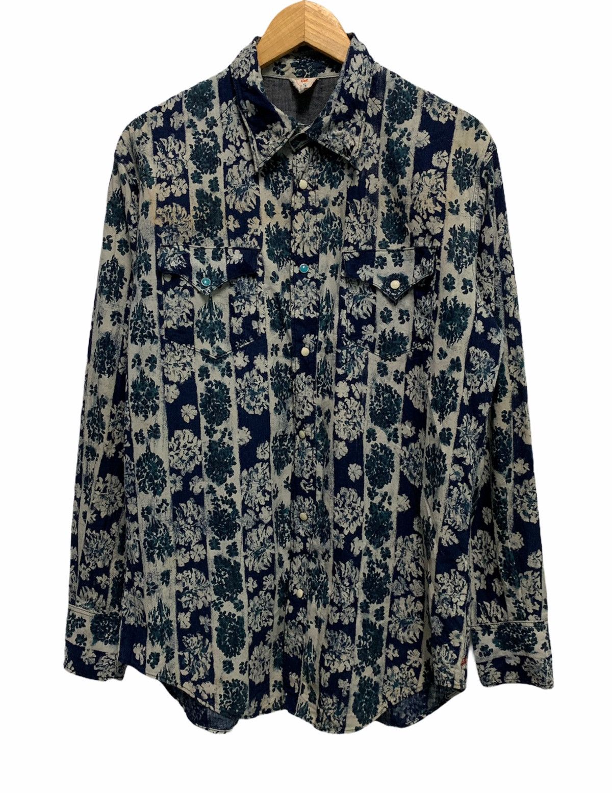 45rpm × Blue Blue Japan 🇯🇵Japan Blue 45rpm Camp Collar Ls Shirts Size US M / EU 48-50 / 2 - 1 Thumbnail