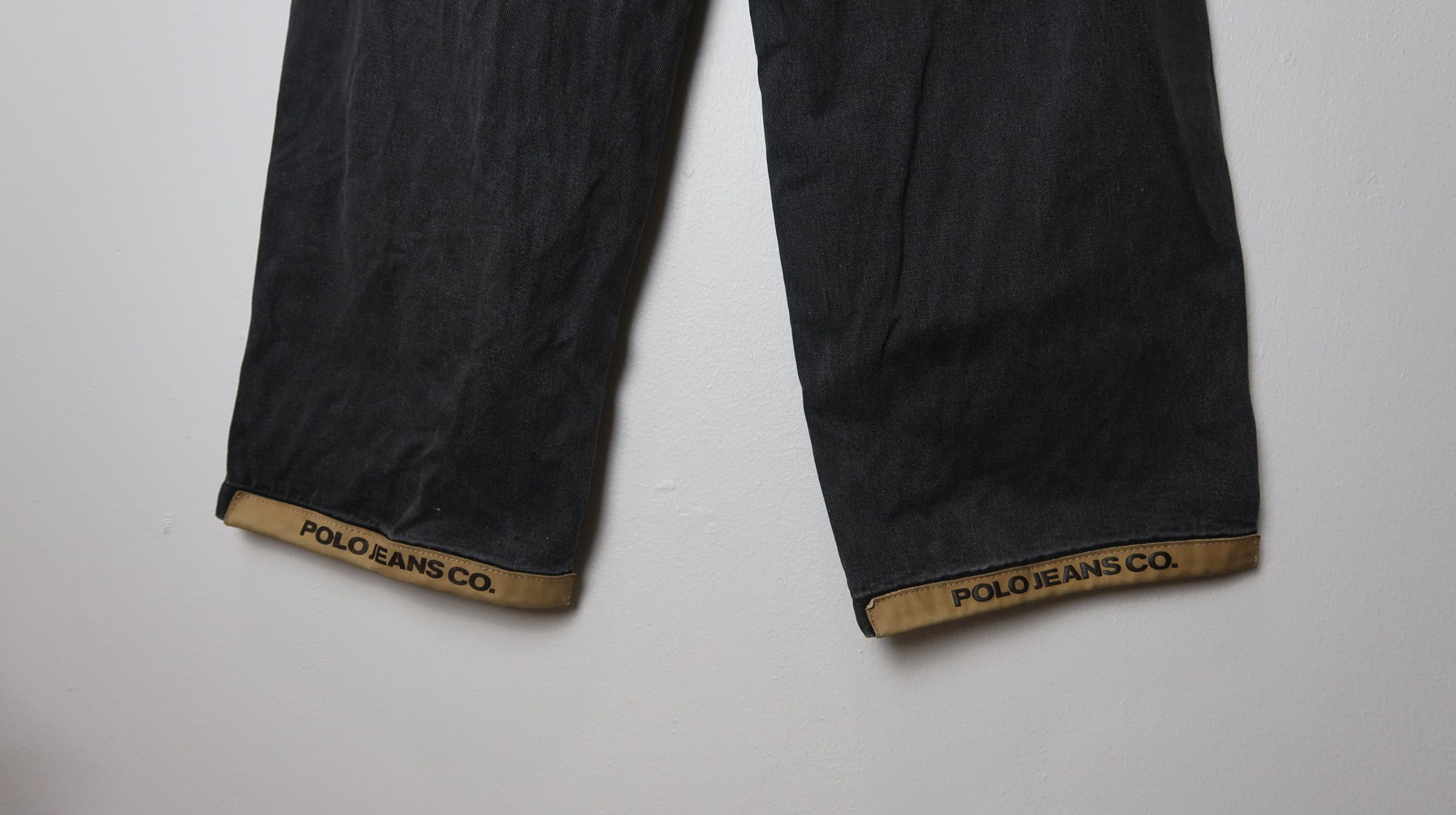 Polo Ralph Lauren Polo Ralph Lauren Hip Hop Leg Leather Over Style Denim Size US 31 - 4 Thumbnail