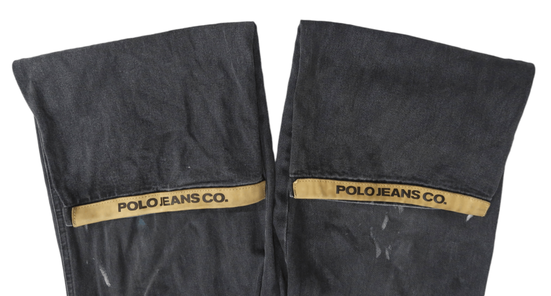 Polo Ralph Lauren Polo Ralph Lauren Hip Hop Leg Leather Over Style Denim Size US 31 - 3 Thumbnail