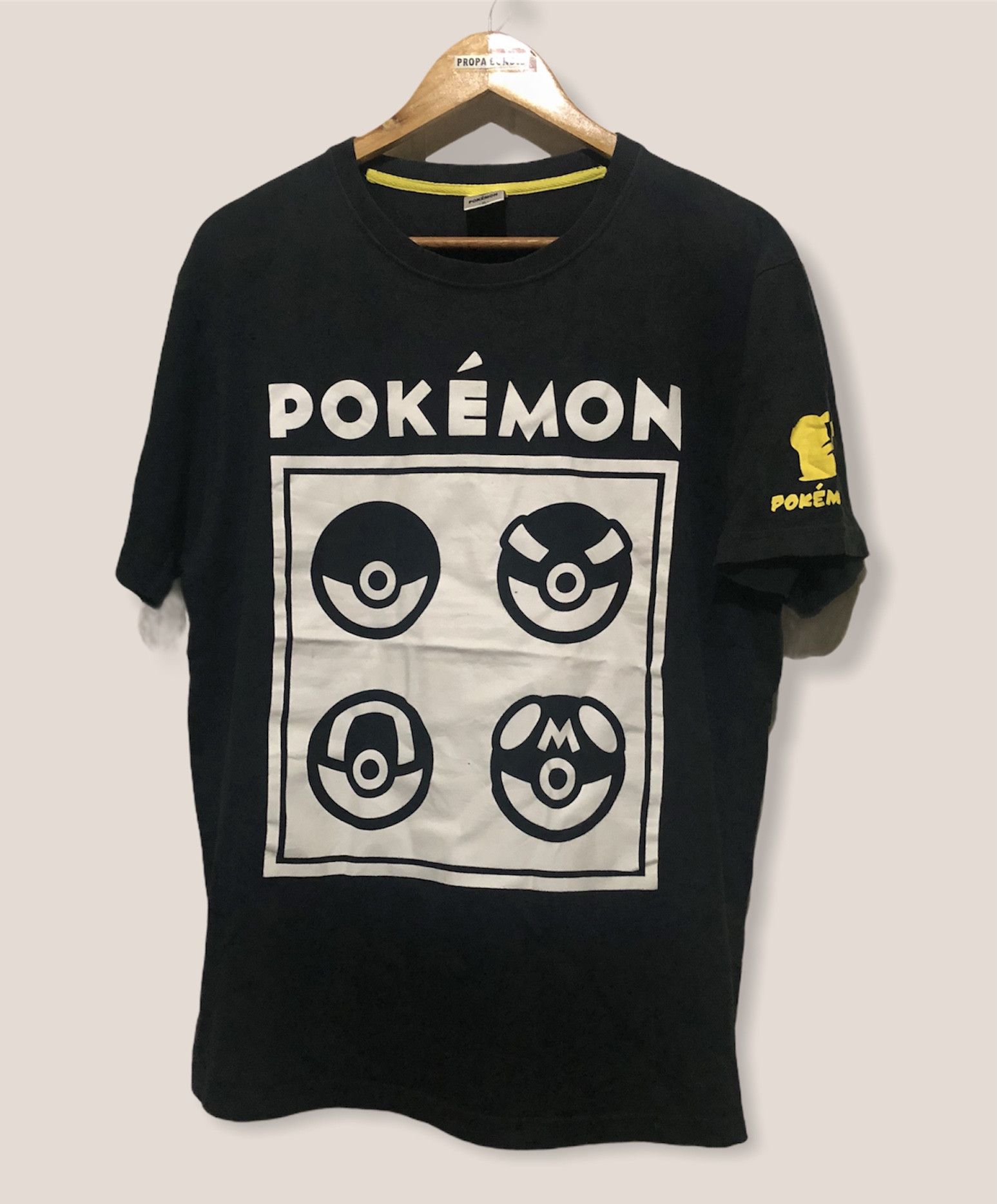 image of Anima Pokemon Japanese Anime Tshirt in Black, Men's (Size 2XL)