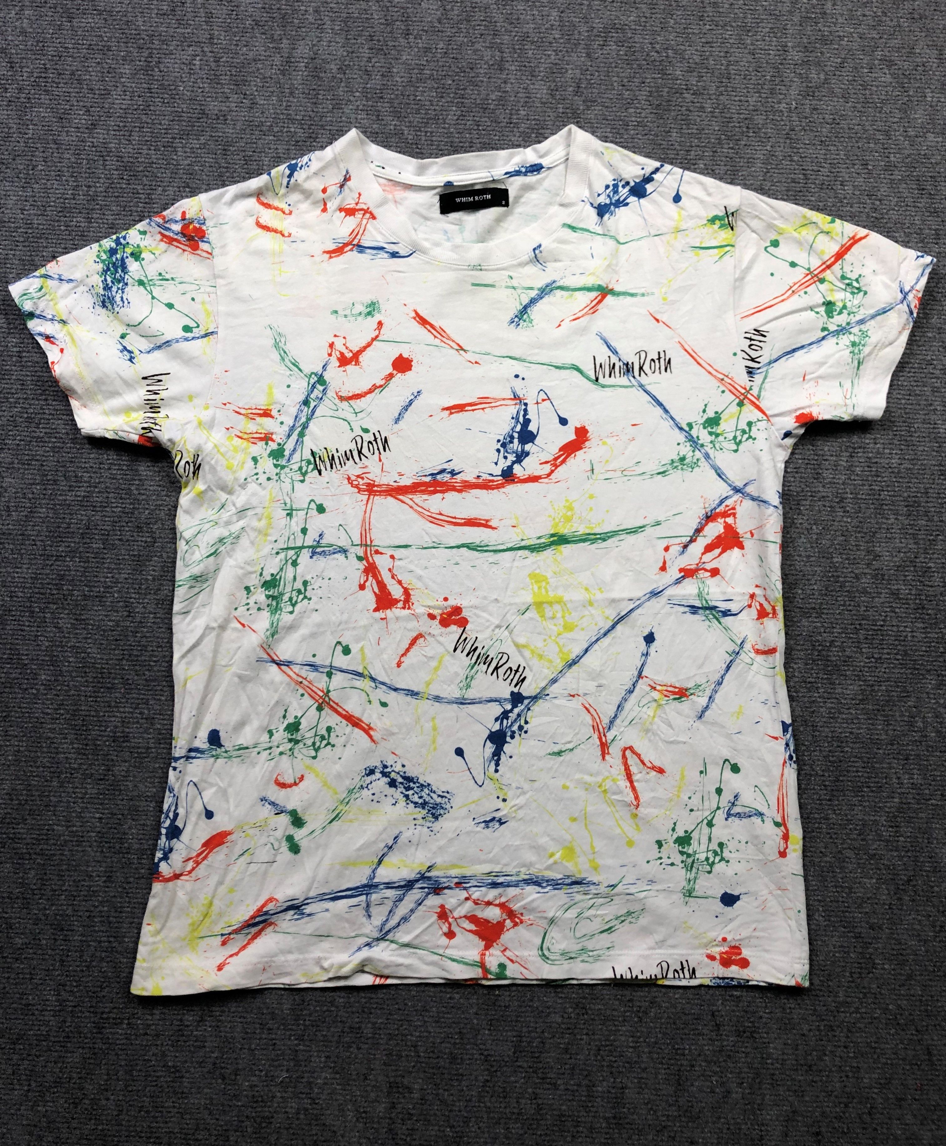 Japanese Brand Whim Roth Painted Tshirt Size US M / EU 48-50 / 2 - 1 Thumbnail