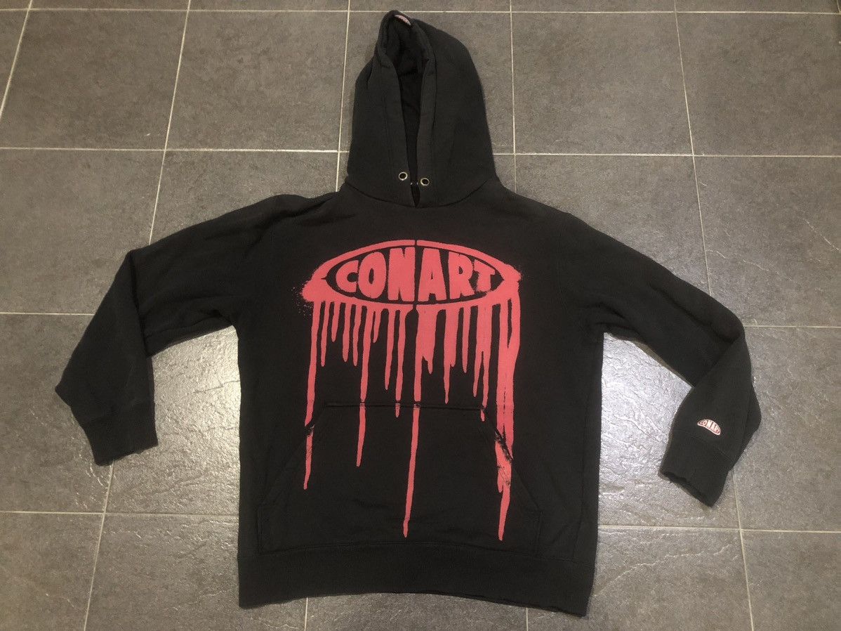 image of Conart La Streetwear Spellout Logo Hoodie in Black, Men's (Size Medium)