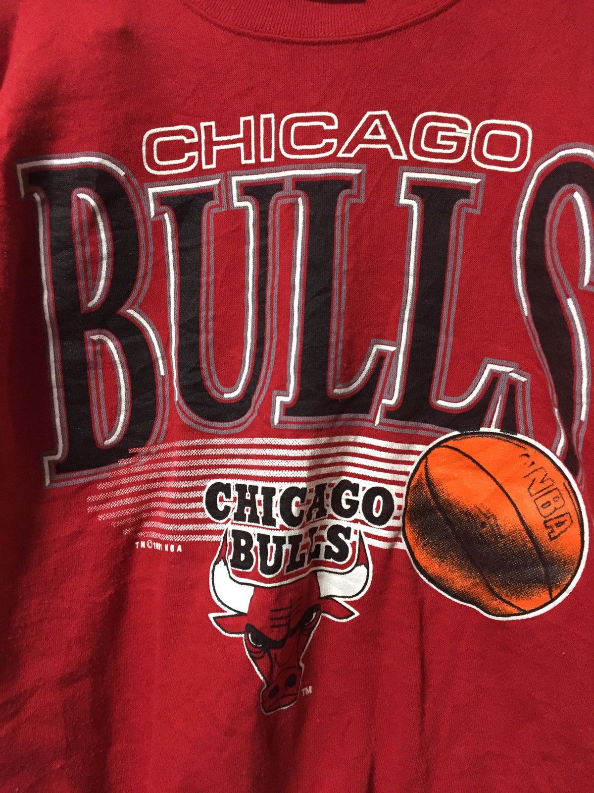 Jordan Brand × NBA × Vintage Vintage 1991 copyright Chicago Bulls Sweater Big Logo Size US L / EU 52-54 / 3 - 4 Thumbnail