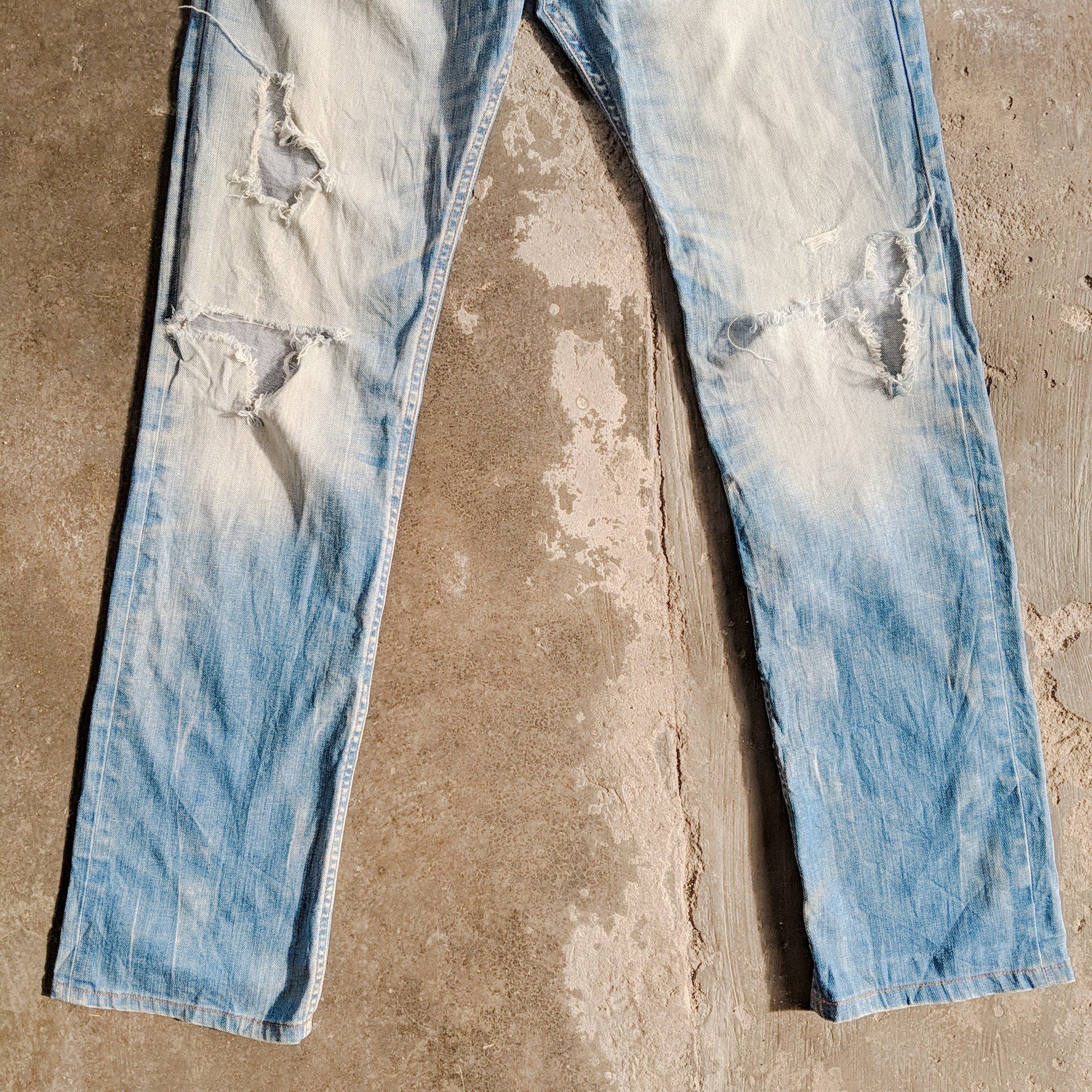 Japanese Brand Rusty🔥Vintage Diesel Distressed Faded Denim Jean Pants Size US 34 / EU 50 - 9 Thumbnail