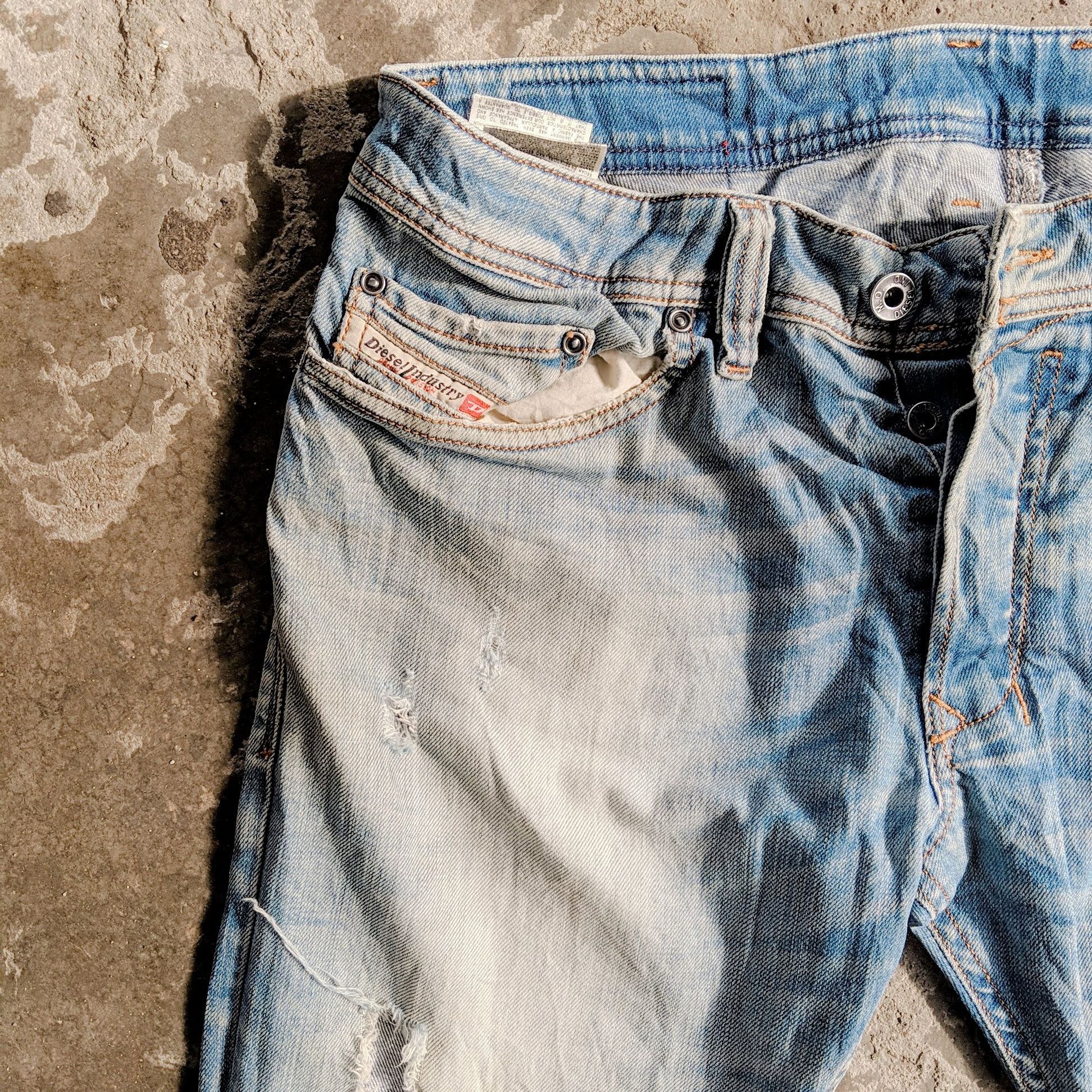 Japanese Brand Rusty🔥Vintage Diesel Distressed Faded Denim Jean Pants Size US 34 / EU 50 - 3 Thumbnail