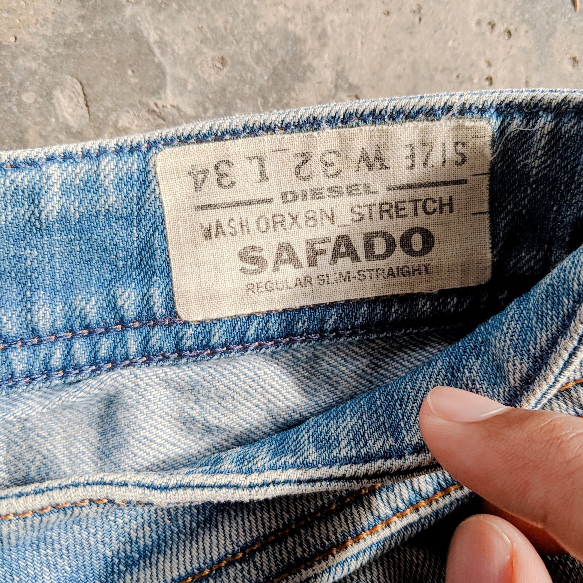 Japanese Brand Rusty🔥Vintage Diesel Distressed Faded Denim Jean Pants Size US 34 / EU 50 - 6 Thumbnail