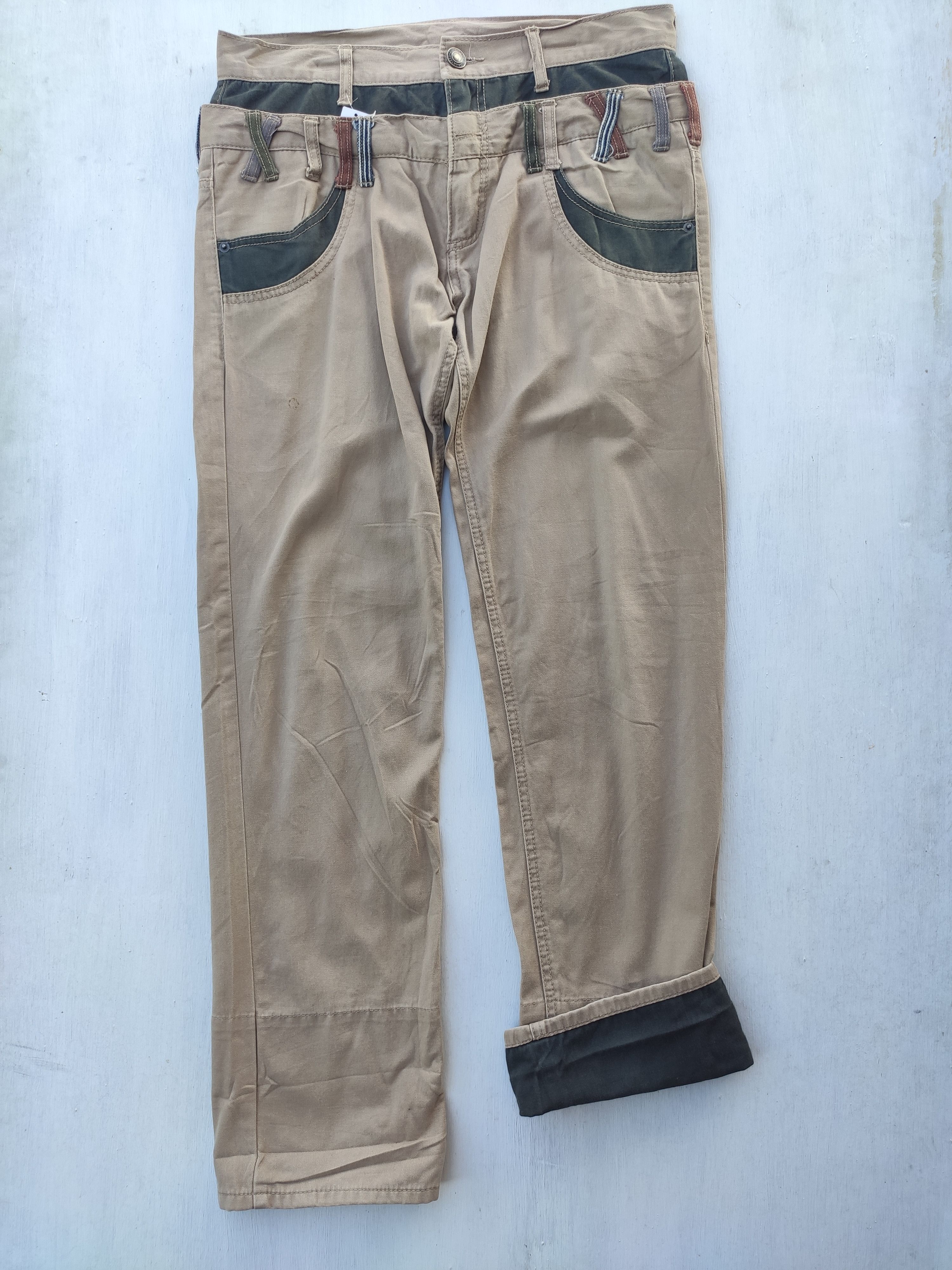 Japanese Brand Japanese Brand pants double waist Size US 32 / EU 48 - 1 Thumbnail