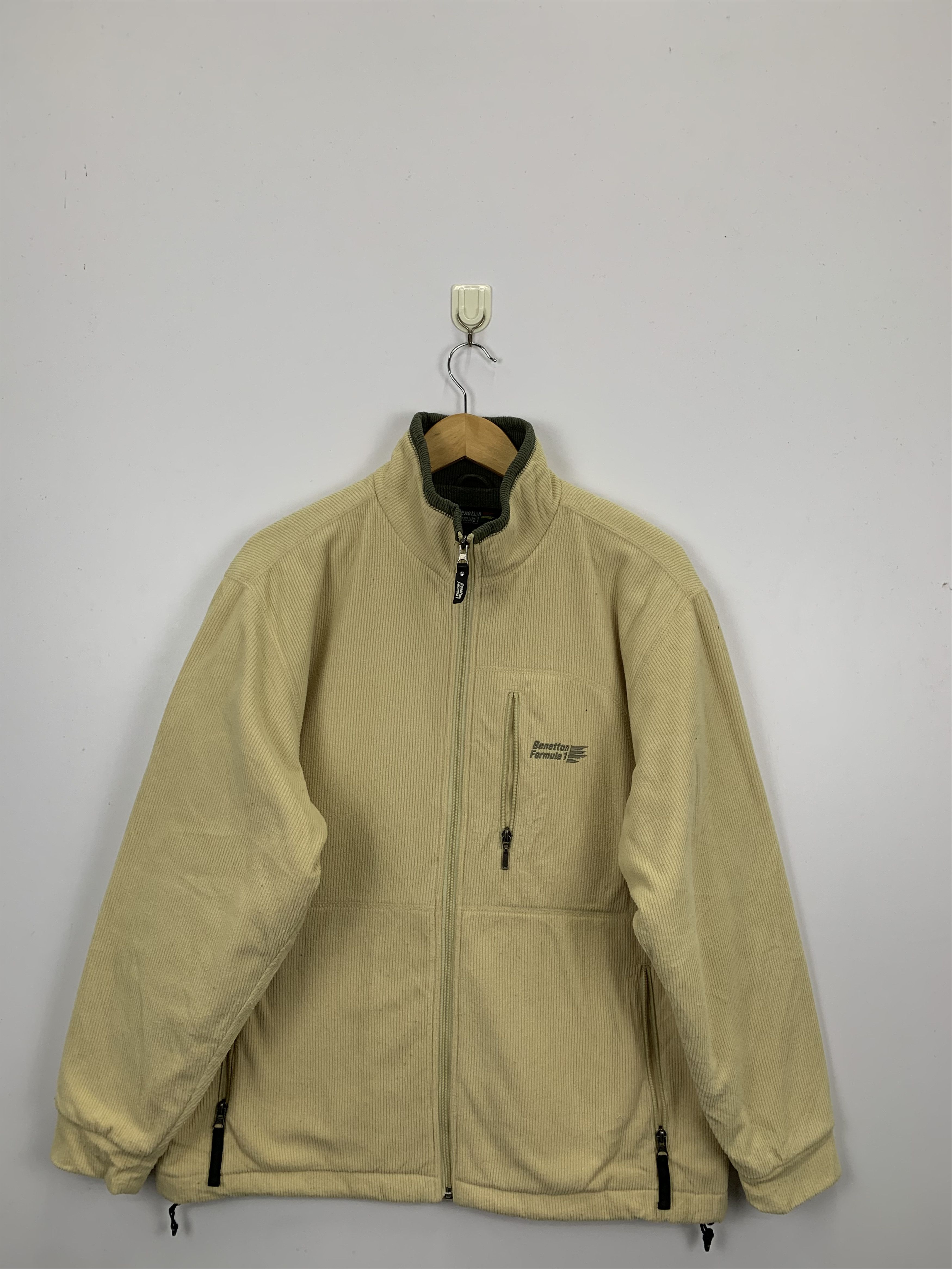 Benetton Vintage Benetton Formula 1 Fleece Racing Jacket J0885 Size US L / EU 52-54 / 3 - 1 Thumbnail