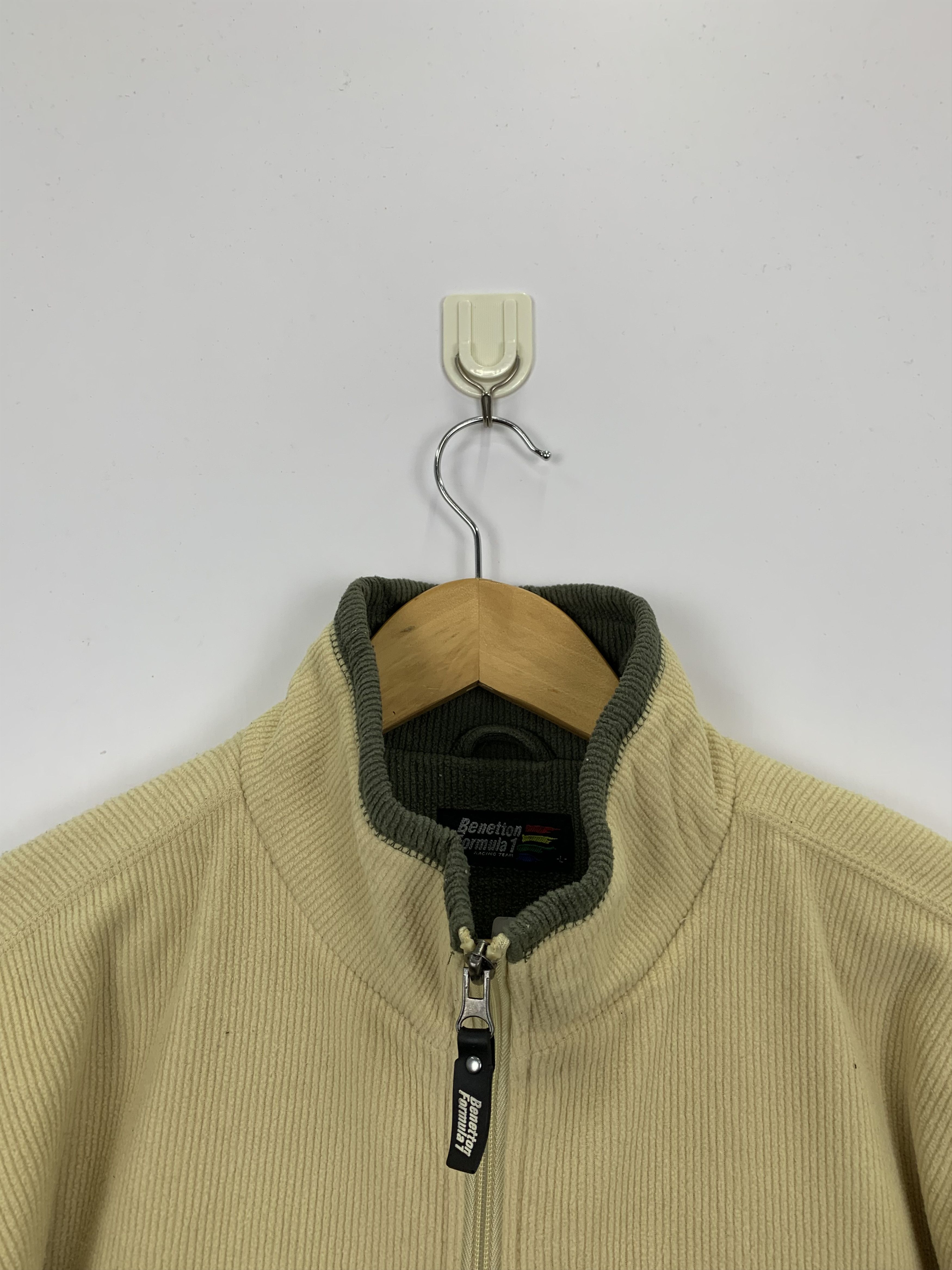 Benetton Vintage Benetton Formula 1 Fleece Racing Jacket J0885 Size US L / EU 52-54 / 3 - 9 Thumbnail