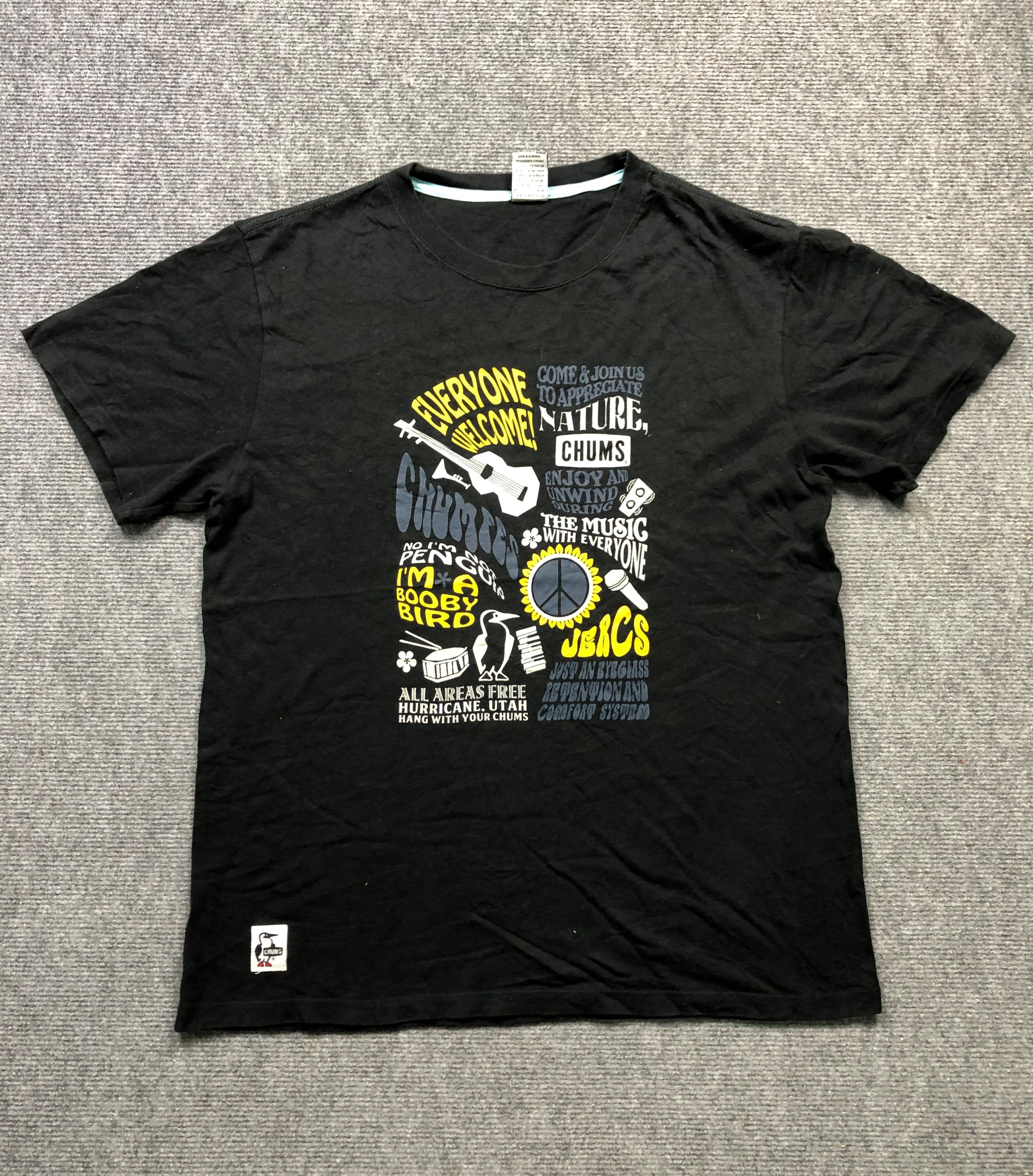 Chums Chums Black Tshirt Size US L / EU 52-54 / 3 - 1 Thumbnail
