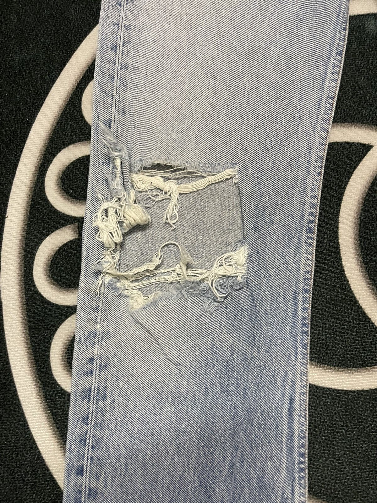 Levi's Vtg 90s Levis 501 distressed jeans button 524 non selvedge Size US 32 / EU 48 - 7 Thumbnail