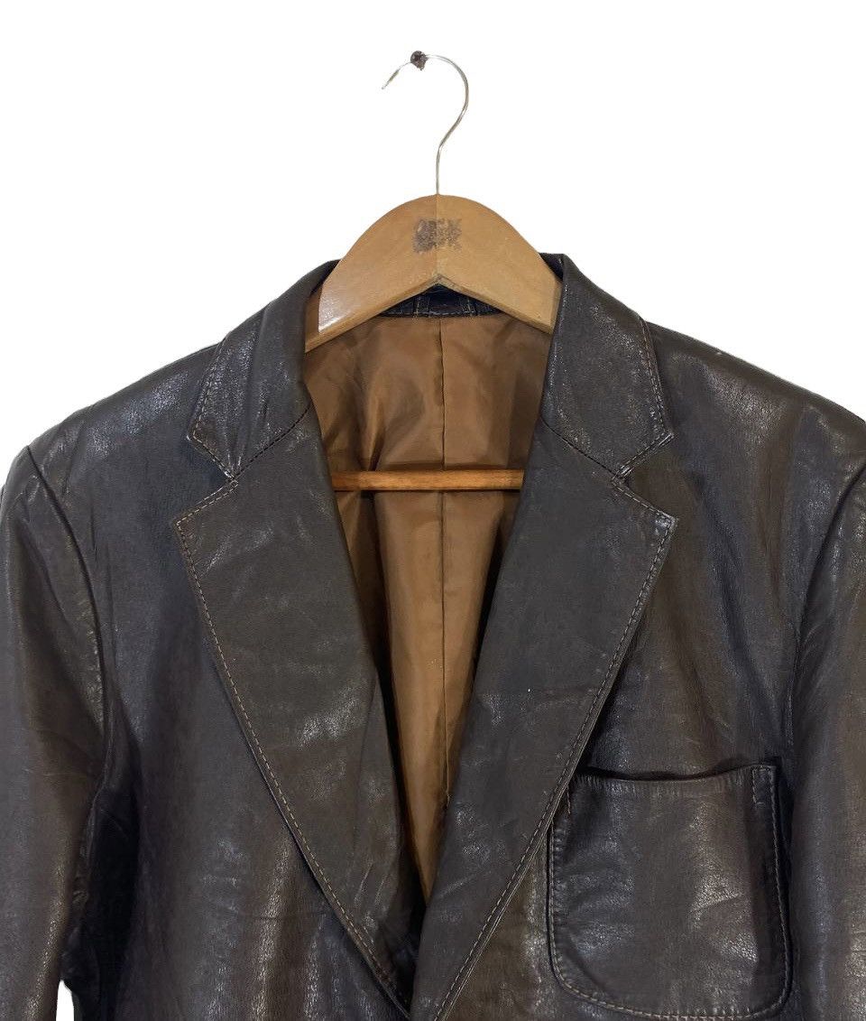 Leather Japanese Brand Pure Leather Blazer Coat Very Nice Design Size US M / EU 48-50 / 2 - 4 Thumbnail