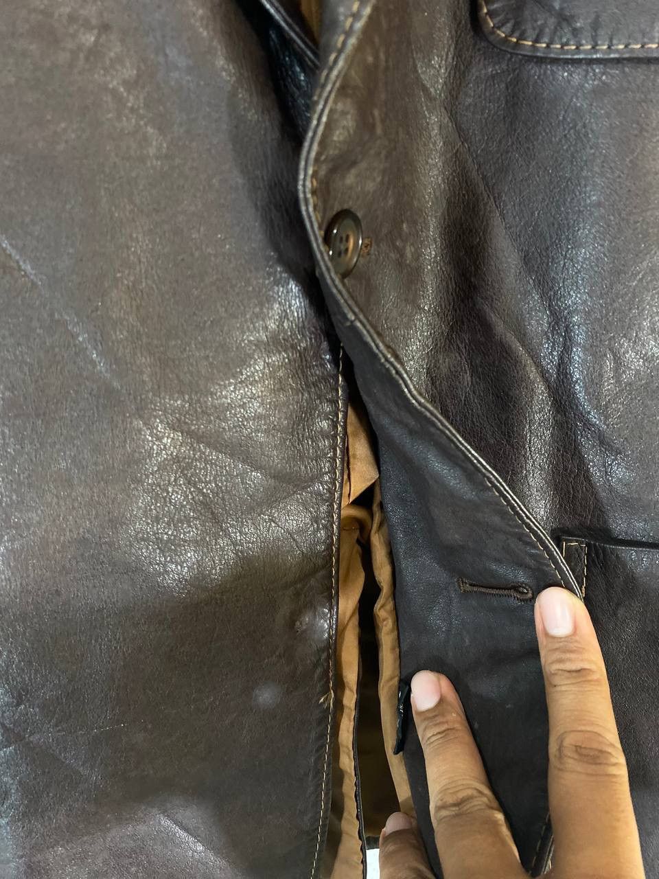 Leather Japanese Brand Pure Leather Blazer Coat Very Nice Design Size US M / EU 48-50 / 2 - 6 Thumbnail