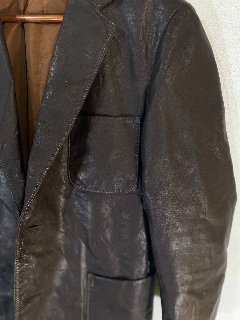 Leather Japanese Brand Pure Leather Blazer Coat Very Nice Design Size US M / EU 48-50 / 2 - 10 Thumbnail