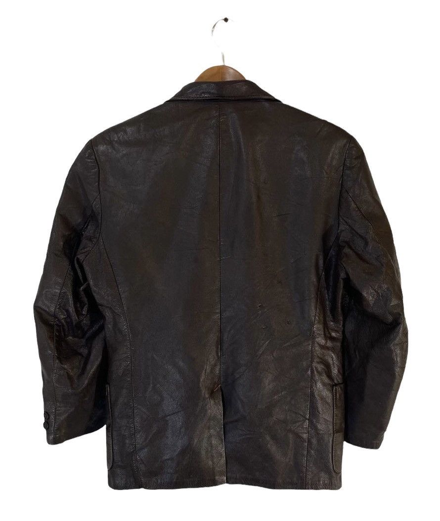 Leather Japanese Brand Pure Leather Blazer Coat Very Nice Design Size US M / EU 48-50 / 2 - 2 Thumbnail