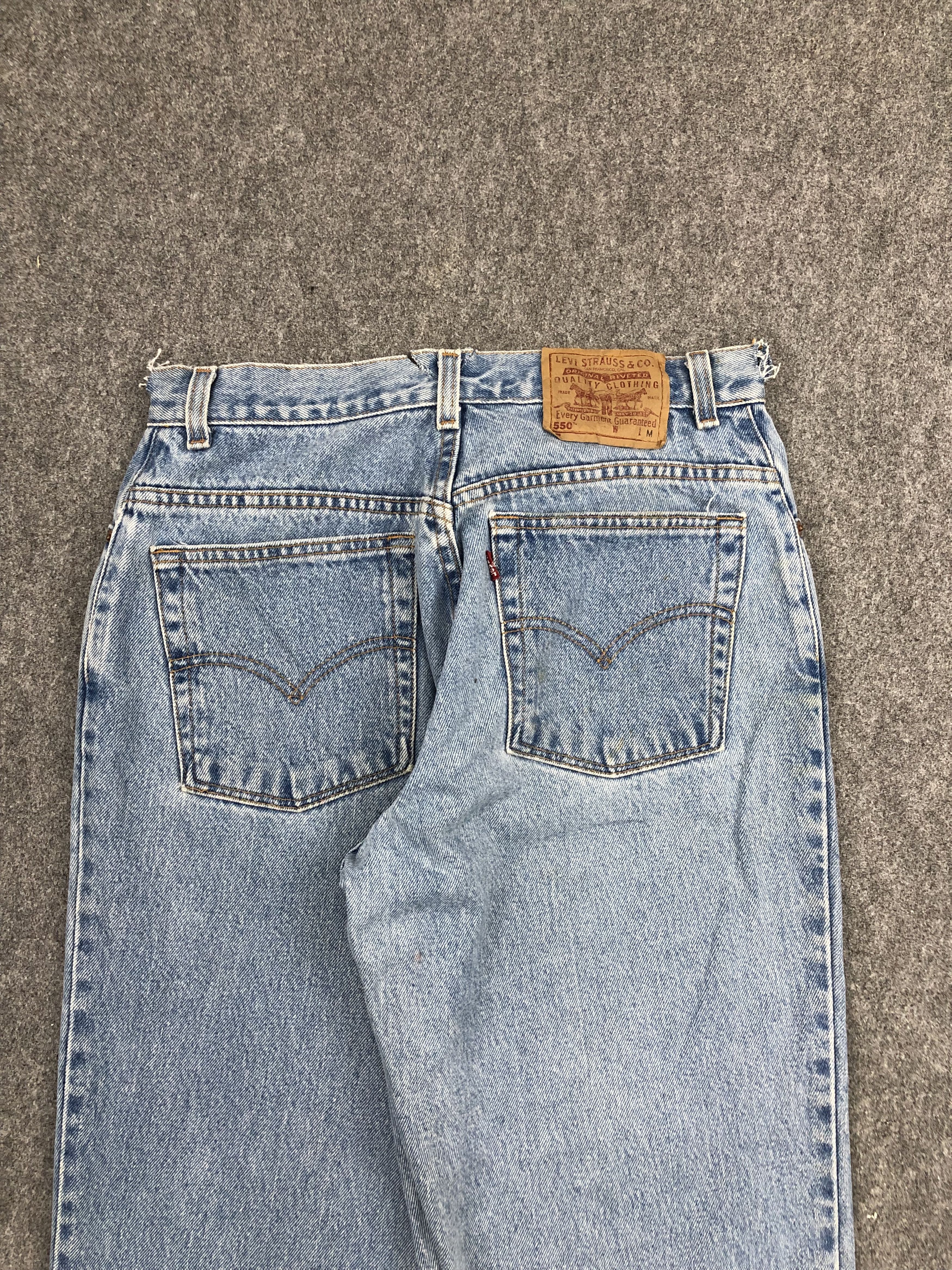 Levi's Vintage 90s Levis 550 Faded Blue Jeans DP1363 Size US 30 / EU 46 - 3 Thumbnail