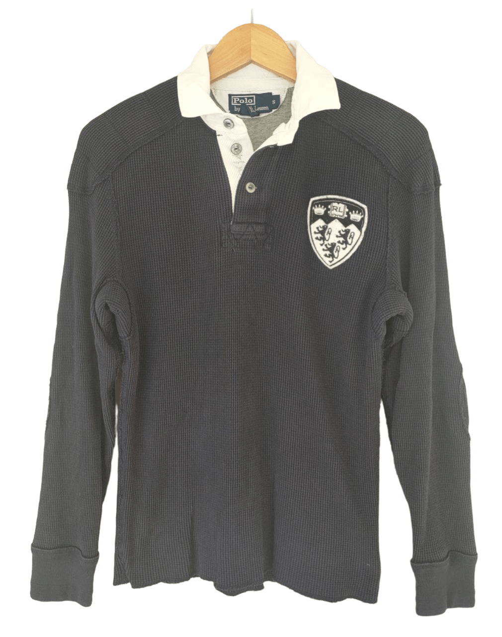 image of Polo Ralph Laurent Long Sleeve Polo in Navy, Men's (Size Small)