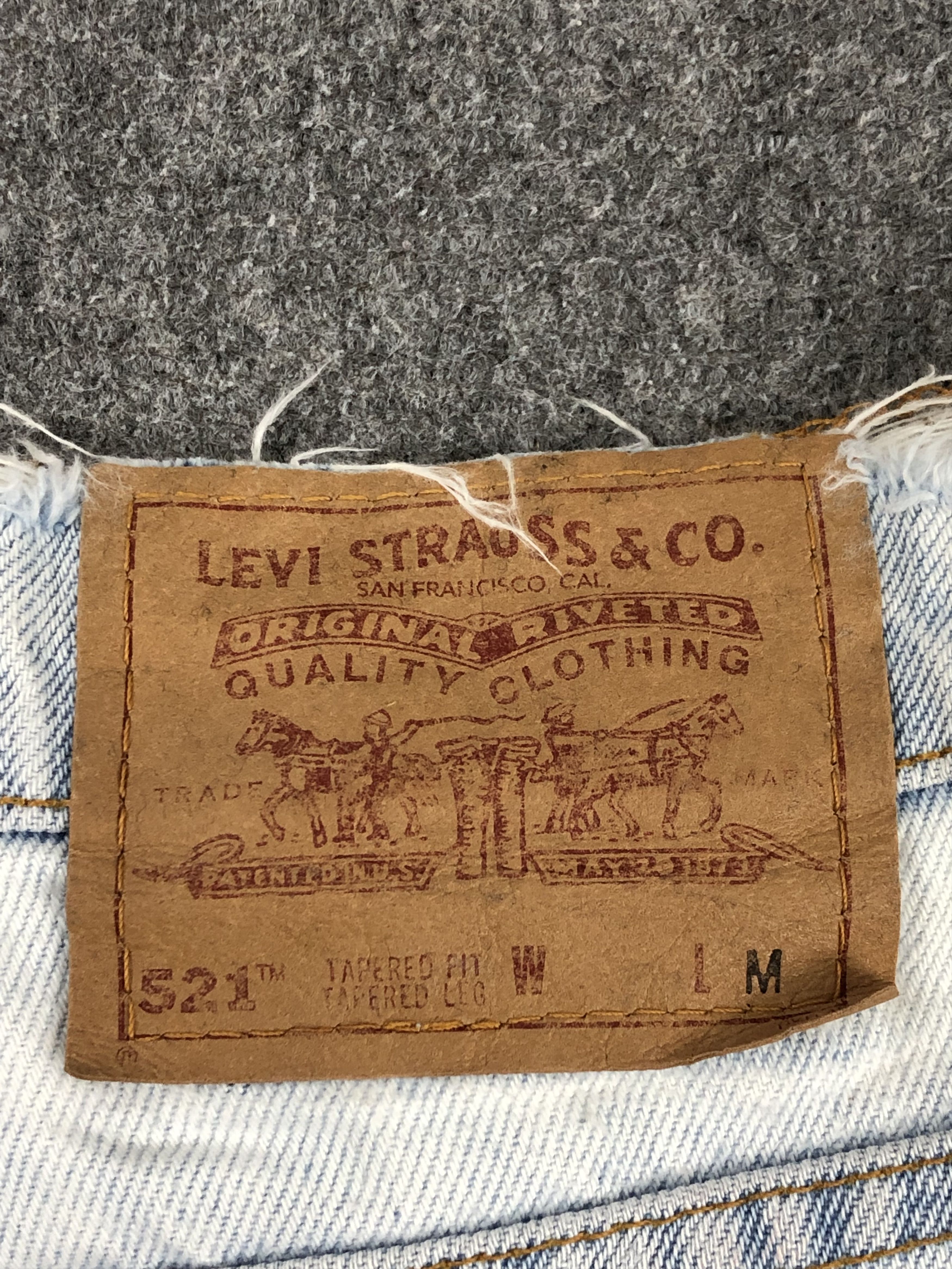 Levi's Vintage 90s Levis 521 Light Wash Jeans DP1369 Size US 28 / EU 44 - 5 Thumbnail
