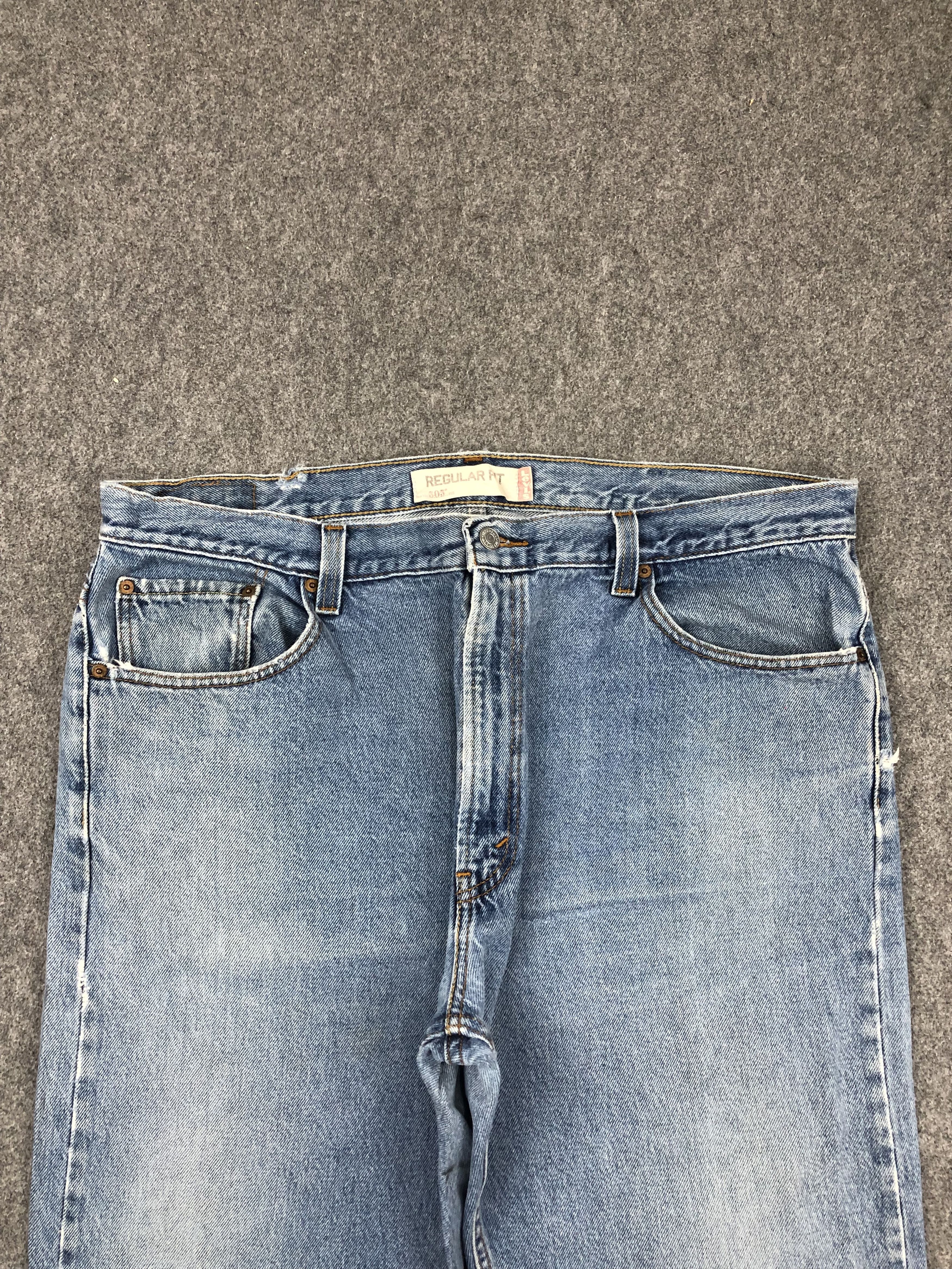 Levi's Vintage Levis 505 Faded Blue Jeans DP1375 Size US 31 - 2 Thumbnail