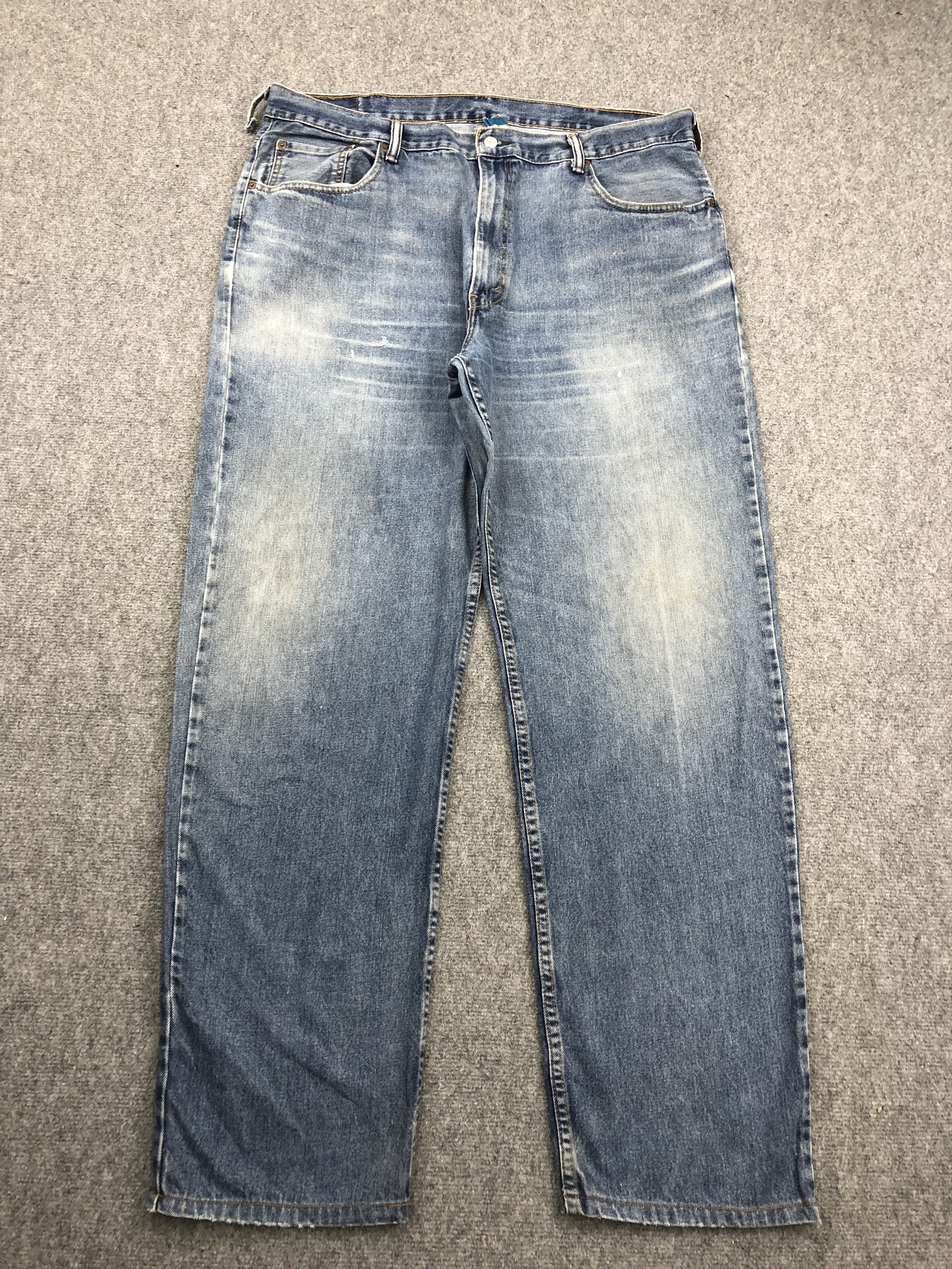 image of Levis 550 Faded Blue Jeans in Blue Denim, Men's (Size 43)