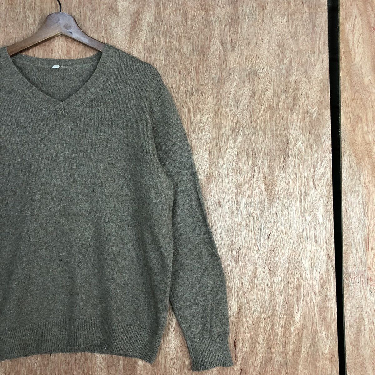 Vintage Topvalu Brown plain Knitwear sweatshirt #c840 Size US M / EU 48-50 / 2 - 5 Thumbnail
