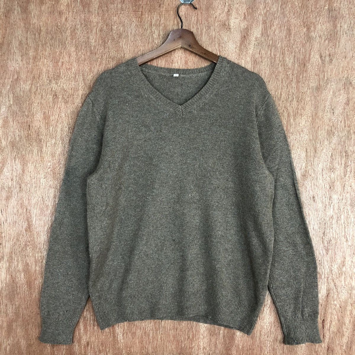 Vintage Topvalu Brown plain Knitwear sweatshirt #c840 Size US M / EU 48-50 / 2 - 3 Thumbnail