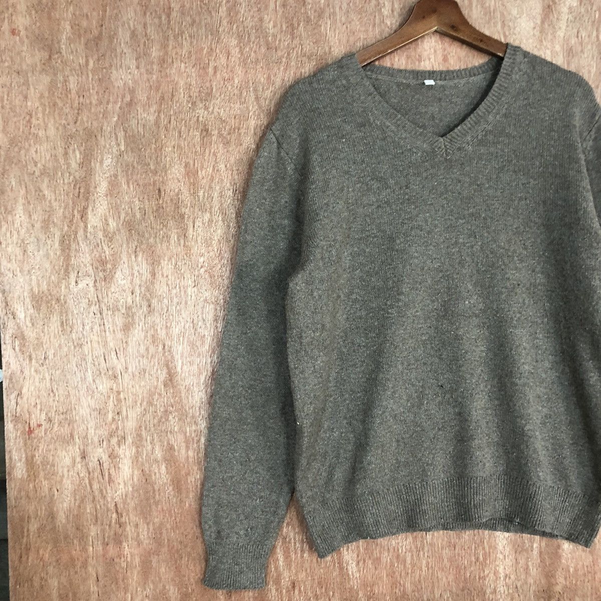 Vintage Topvalu Brown plain Knitwear sweatshirt #c840 Size US M / EU 48-50 / 2 - 7 Thumbnail