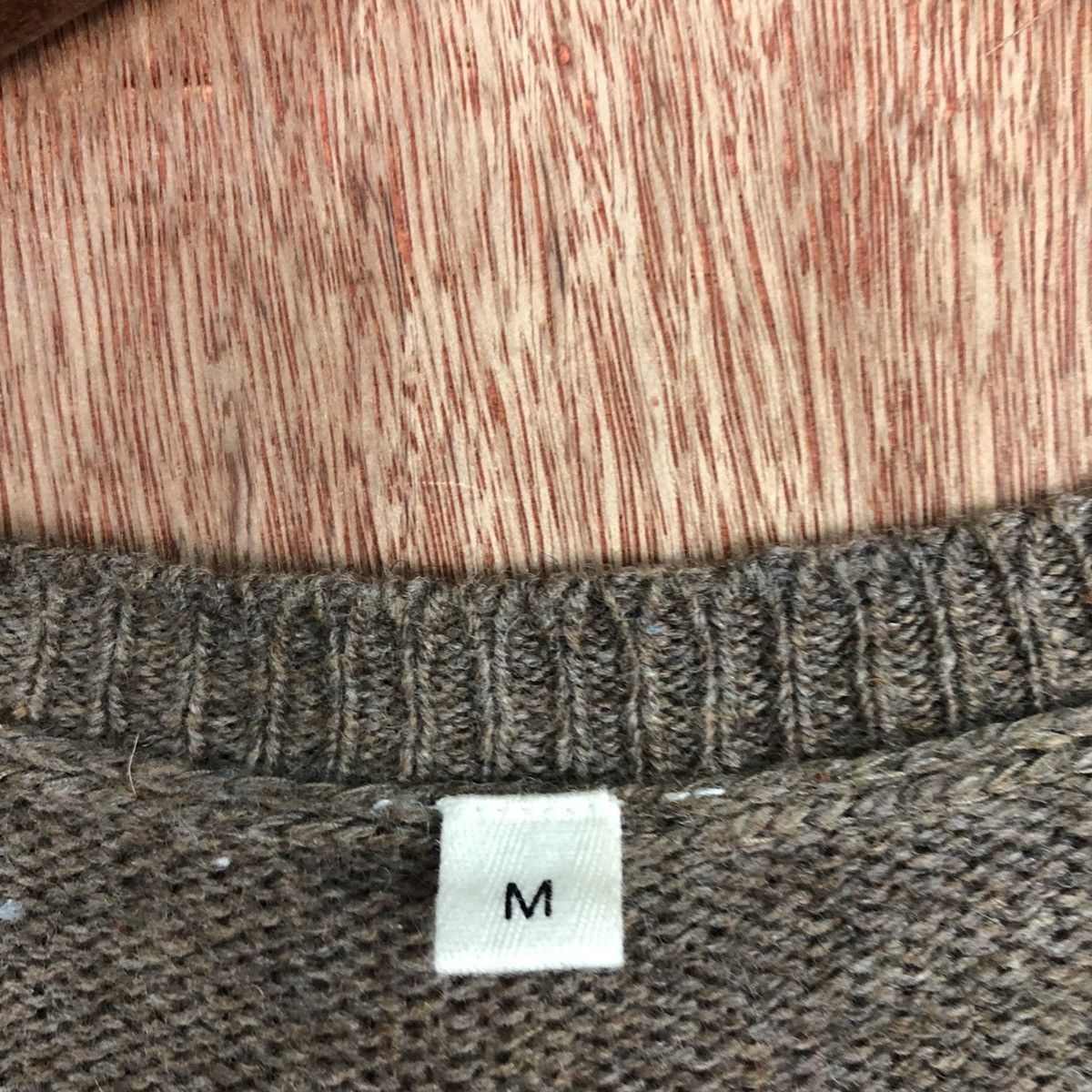 Vintage Topvalu Brown plain Knitwear sweatshirt #c840 Size US M / EU 48-50 / 2 - 10 Thumbnail