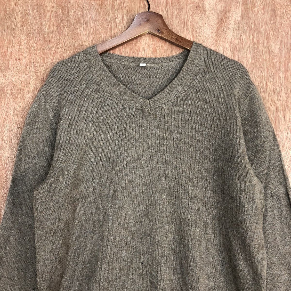 Vintage Topvalu Brown plain Knitwear sweatshirt #c840 Size US M / EU 48-50 / 2 - 9 Thumbnail