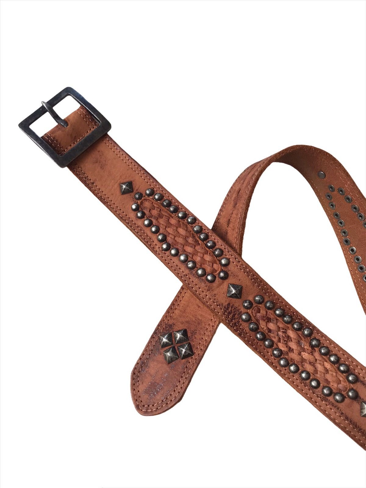 Leather 💥Vintage Japanese Belt Studs Leather Size ONE SIZE - 2 Thumbnail