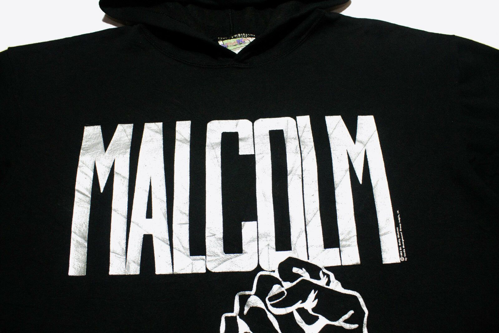 Rap Tees × Vintage 1992 90s Malcolm X Hoodie Sweatshirt Dr. Betty Shabazz Size US L / EU 52-54 / 3 - 3 Thumbnail