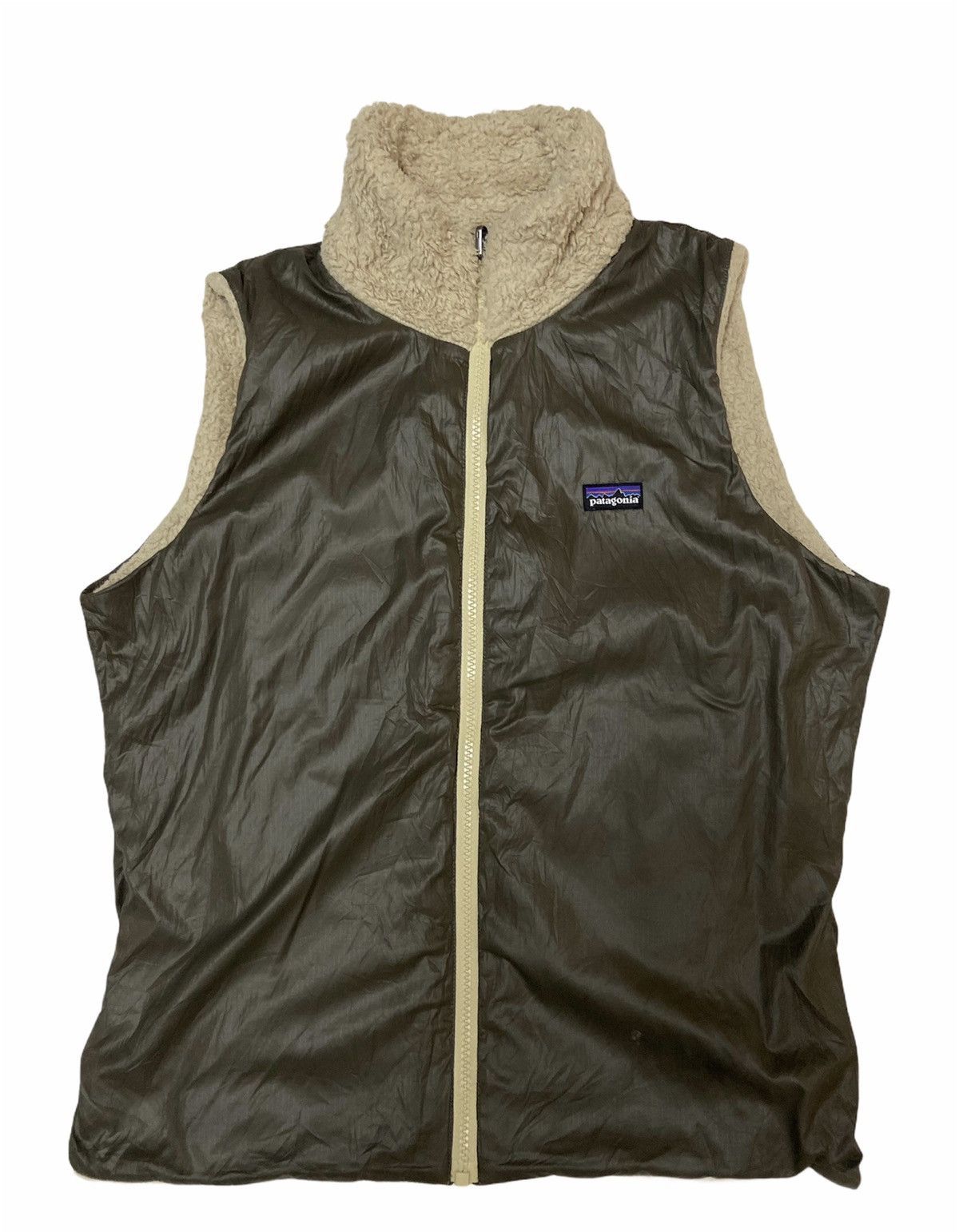Patagonia Reversible🔥Vintage Patagonia Fleece Deep Pile Retro Oatmea Size US M / EU 48-50 / 2 - 3 Thumbnail