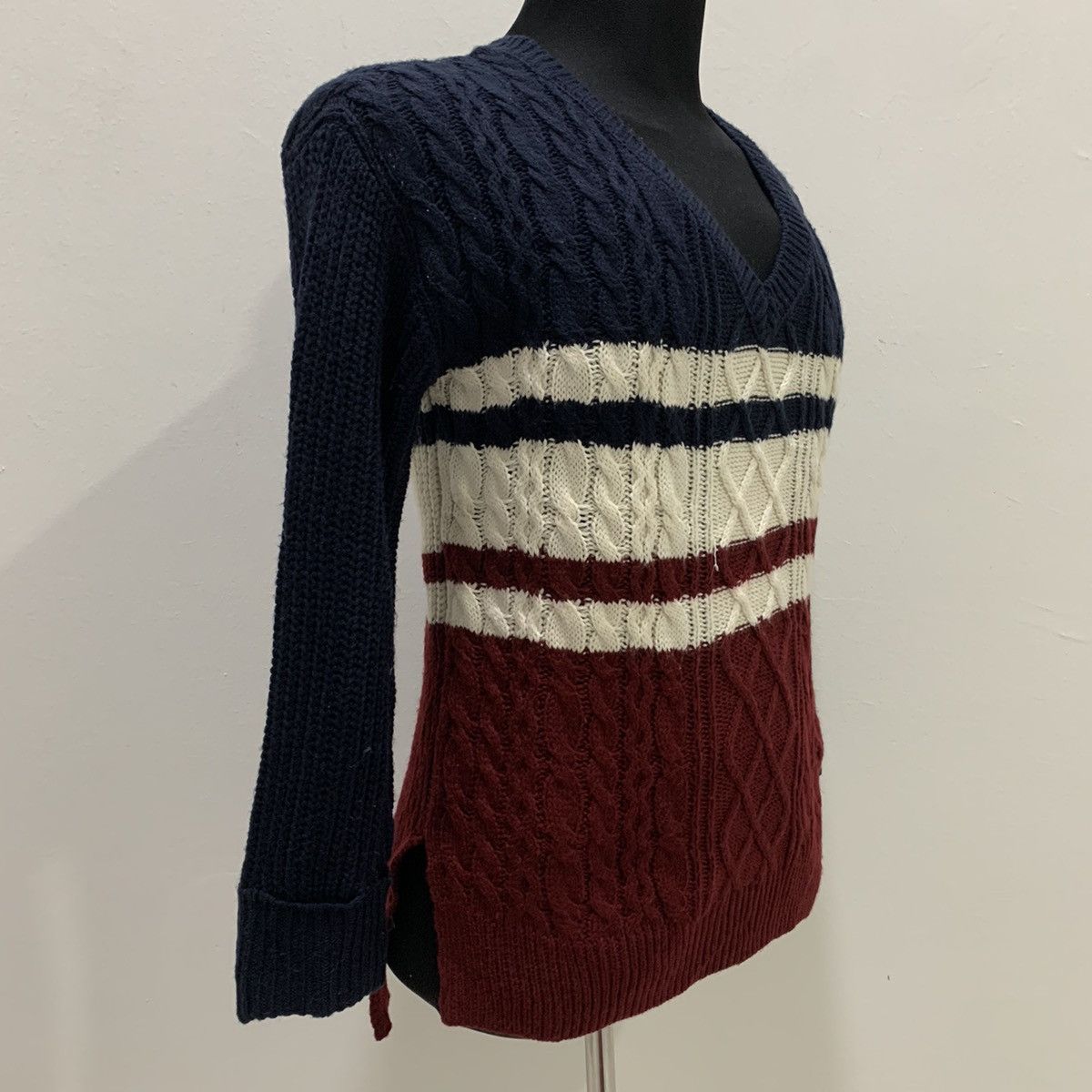 Cross Colours × Designer INGNI Aran Twist Cable Crochet Knitwear Sweater Sweatshirt Size US M / EU 48-50 / 2 - 5 Thumbnail
