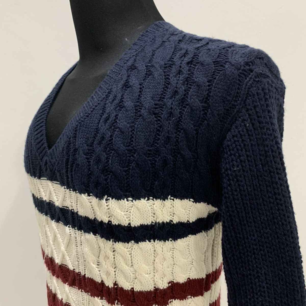 Cross Colours × Designer INGNI Aran Twist Cable Crochet Knitwear Sweater Sweatshirt Size US M / EU 48-50 / 2 - 8 Thumbnail