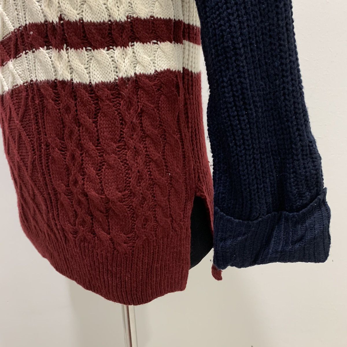 Cross Colours × Designer INGNI Aran Twist Cable Crochet Knitwear Sweater Sweatshirt Size US M / EU 48-50 / 2 - 10 Thumbnail