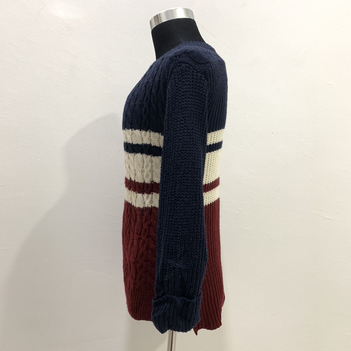 Cross Colours × Designer INGNI Aran Twist Cable Crochet Knitwear Sweater Sweatshirt Size US M / EU 48-50 / 2 - 11 Thumbnail